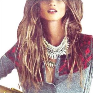 Free People Knit Henley Top